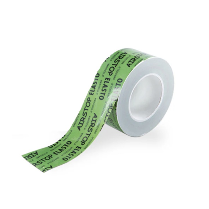 Banda de etansare OSB, bariera de vapori, adeziva, AIRSTOP ELASTO, 100 mm x 25 m, liner divizat 50/50