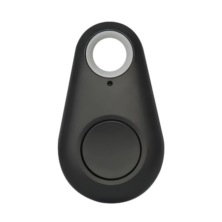 Breloc pentru chei inteligent, Localizare prin bluetooth, Alarma anti-pierdere, Anti-furt, 2 buc / set, Negru, Zutech