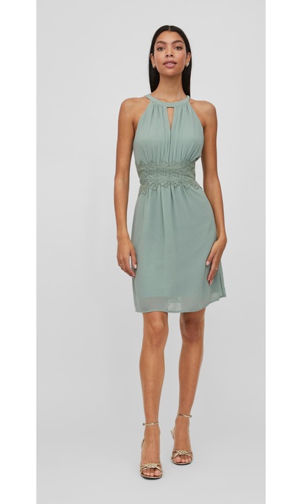 Rövid női ruha VILA, 7510, Alkalmi, Textil, Zöld, 44