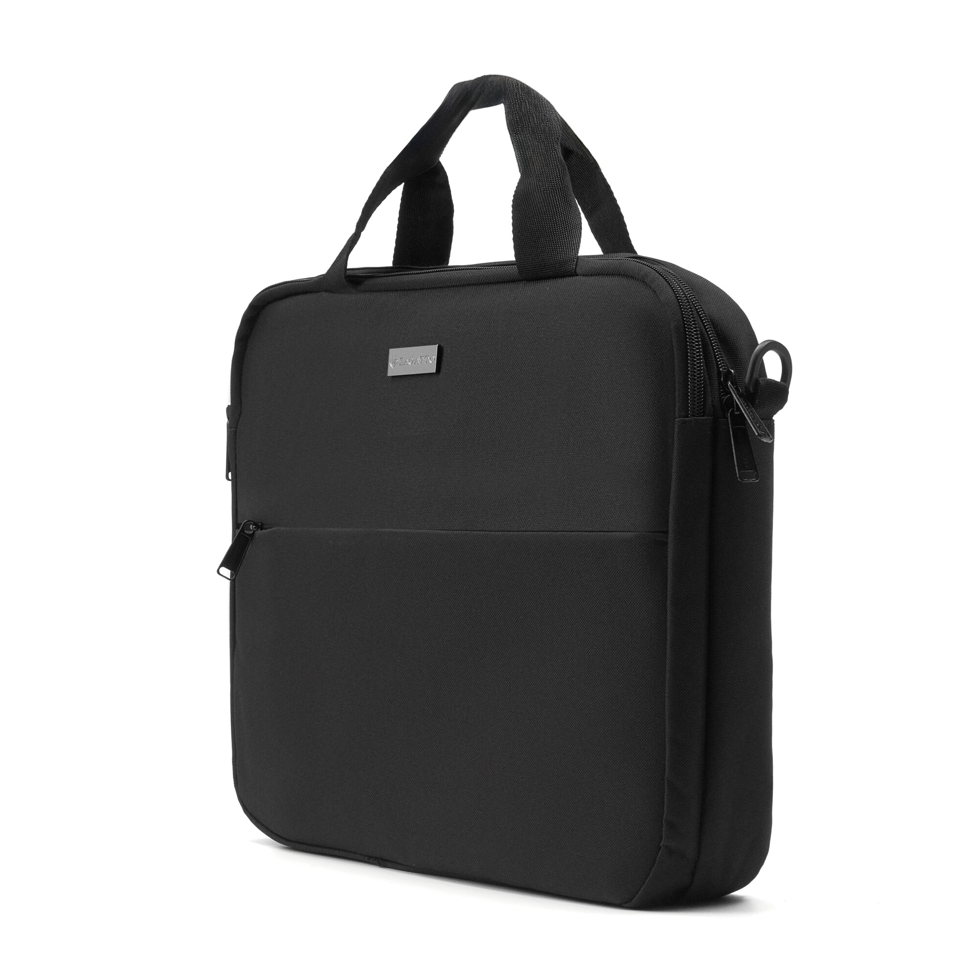 Geanta laptop dama, barbat, 15.6 inch, Zagatto®, Gri, 40x30x5,5 cm, Doua compartimente, Impermeabila, Eleganta, Business, Curea de umar reglabila si detasabila, Atasabila la troler, Pentru notebook, ZG870