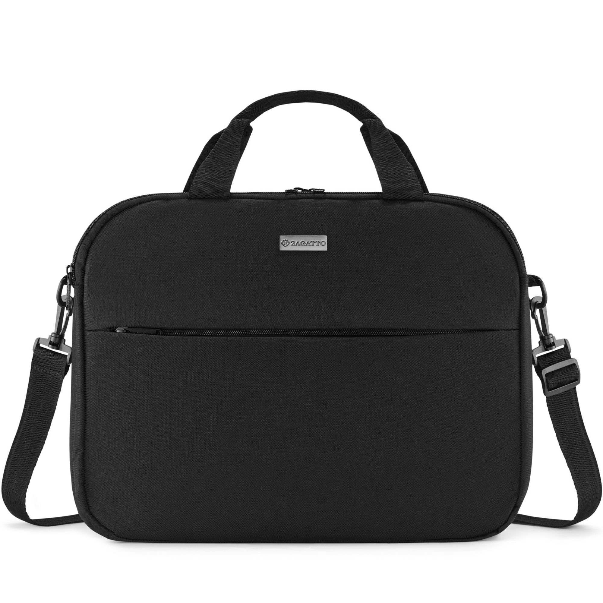 Geanta laptop dama, barbat, 15.6 inch, Zagatto®, Gri, 40x30x5,5 cm, Doua compartimente, Impermeabila, Eleganta, Business, Curea de umar reglabila si detasabila, Atasabila la troler, Pentru notebook, ZG870