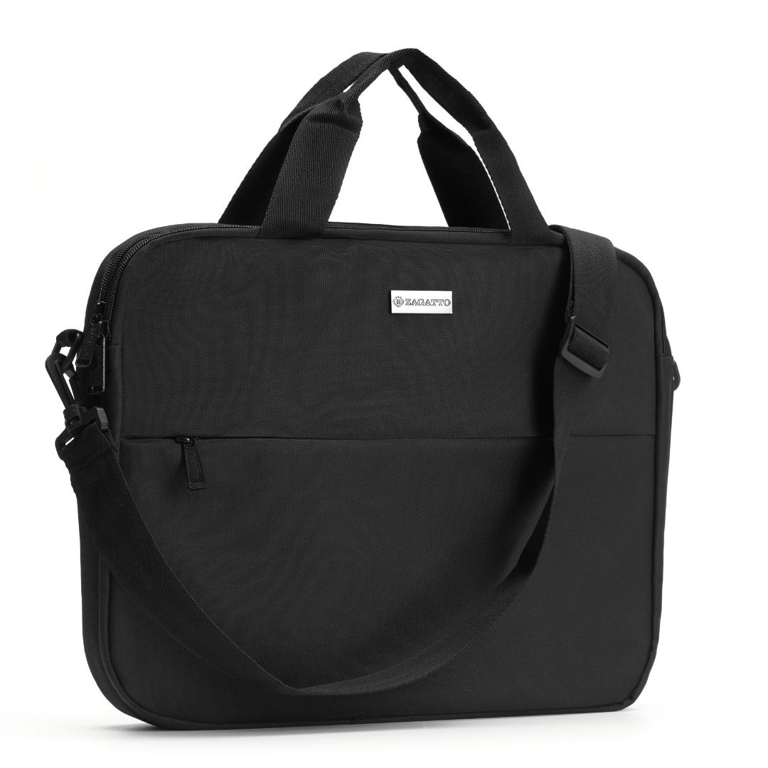 Geanta laptop dama, barbat, 15.6 inch, Zagatto®, Gri, 40x30x5,5 cm, Doua compartimente, Impermeabila, Eleganta, Business, Curea de umar reglabila si detasabila, Atasabila la troler, Pentru notebook, ZG870