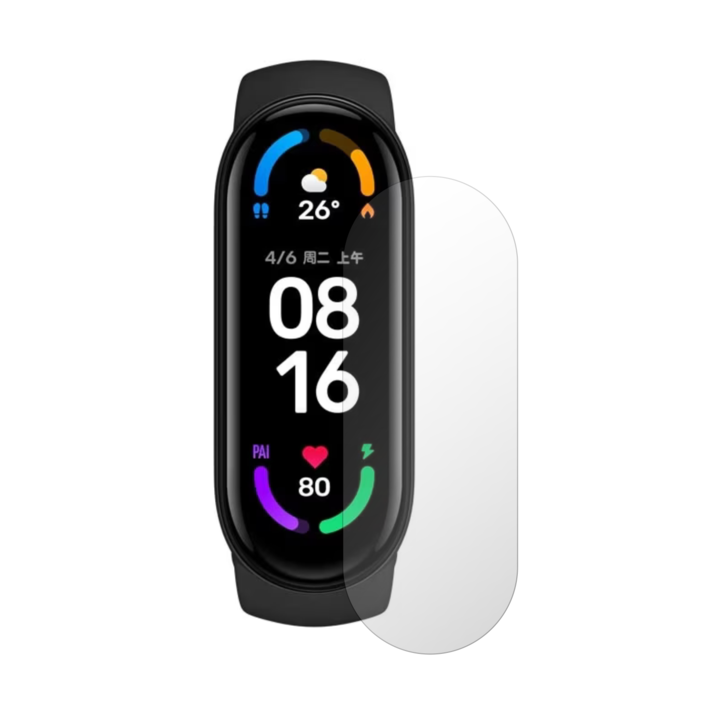 4X Folie24 képernyővédő fólia készlet, Xiaomi Mi Band 6 NFC-hez, 46 mm, 2X Ultra-Clear + 2X matt, öntapadó, rugalmas, önregenerálódással