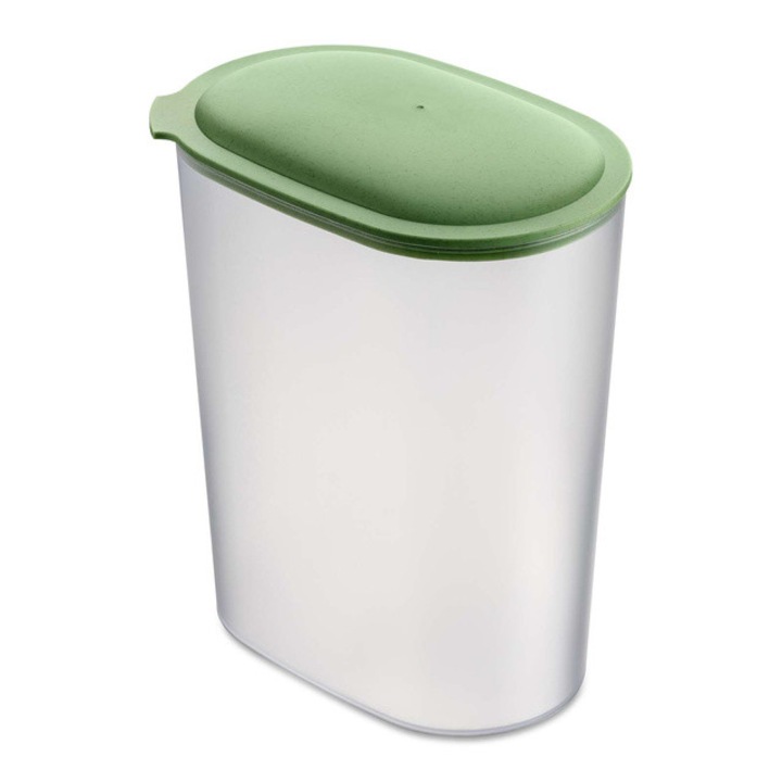 Recipient alimentar, OVAL, 2,5 L, dimensiune L, KOZIOL - frunza de natura verde