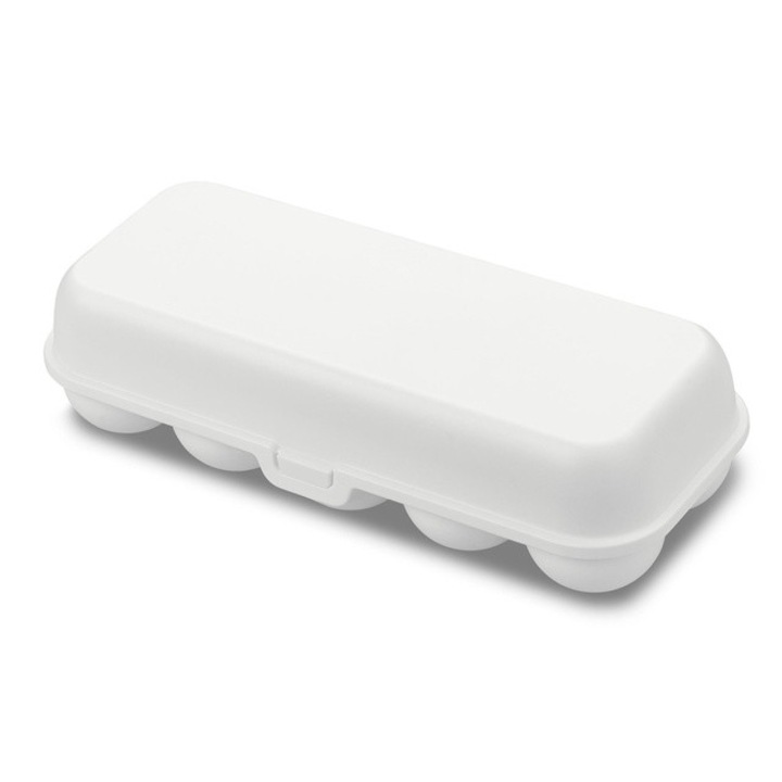 Recipient pentru oua EGGS TO GO, pentru 10 oua, KOZIOL - bumbac alb