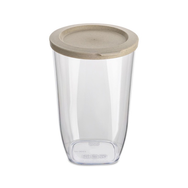 Recipient din plastic CONNECT pentru alimente vrac, ermetic, 1500 ml, KOZIOL - natura nisip desert