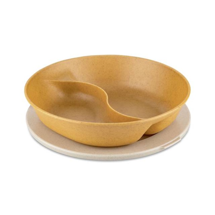 Ételdoboz CONNECT rekeszekkel, 1,5 l, KOZIOL - természetes fa