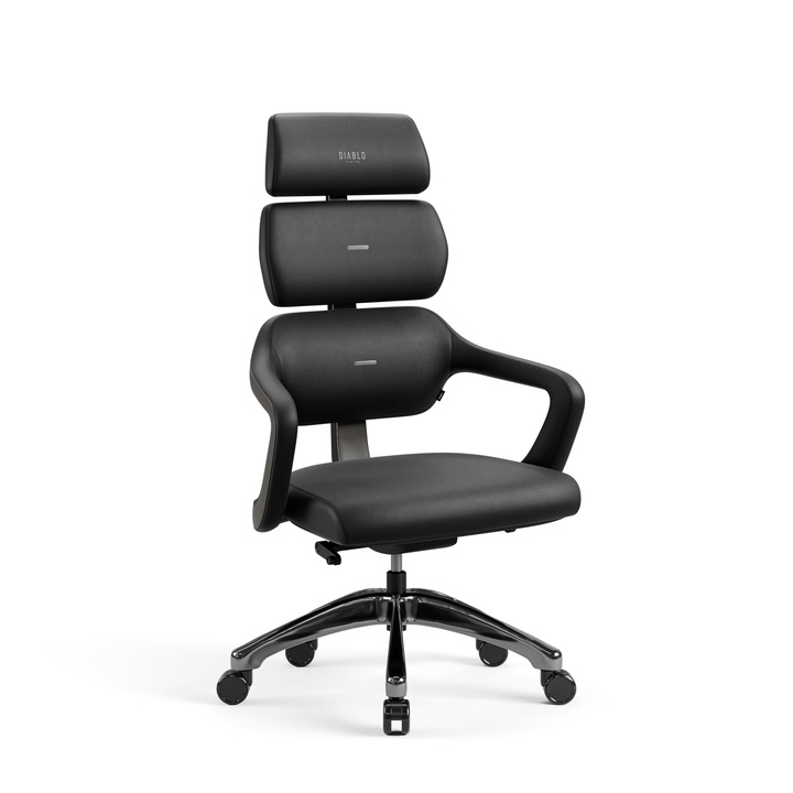 Scaun de birou, Diablo Chairs, V-Modular Carbon Black, Negru, 110, 5-131 cm