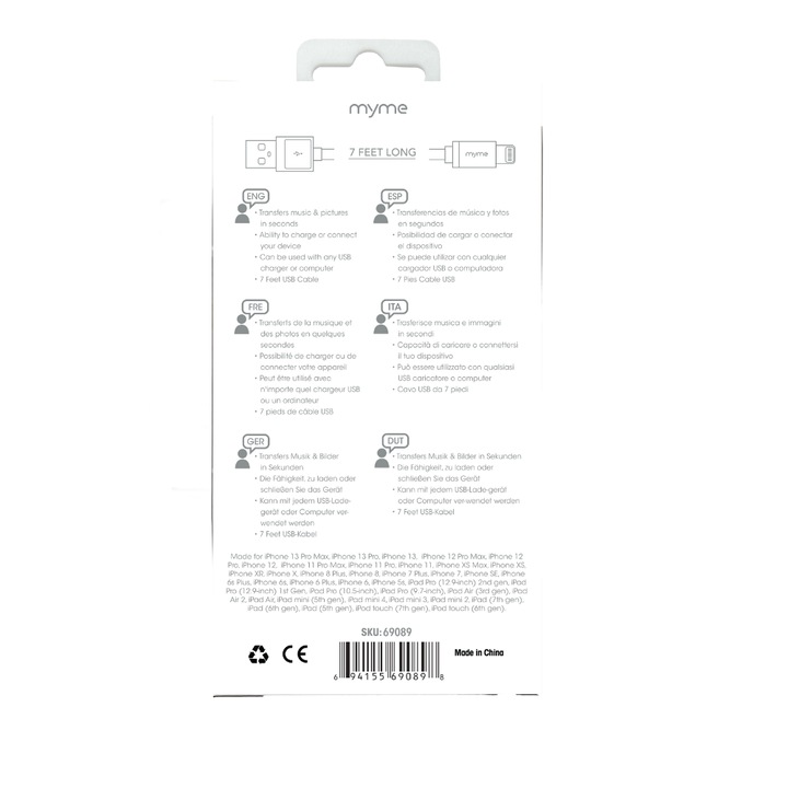 Töltőkábel/Sync MFI Lightning Fifo