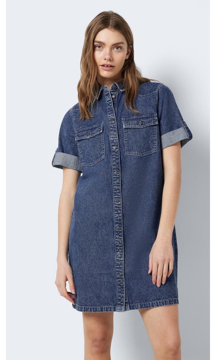 Rövid női ruha NOISY MAY, 7285, Alkalmi, Pamut, Kék