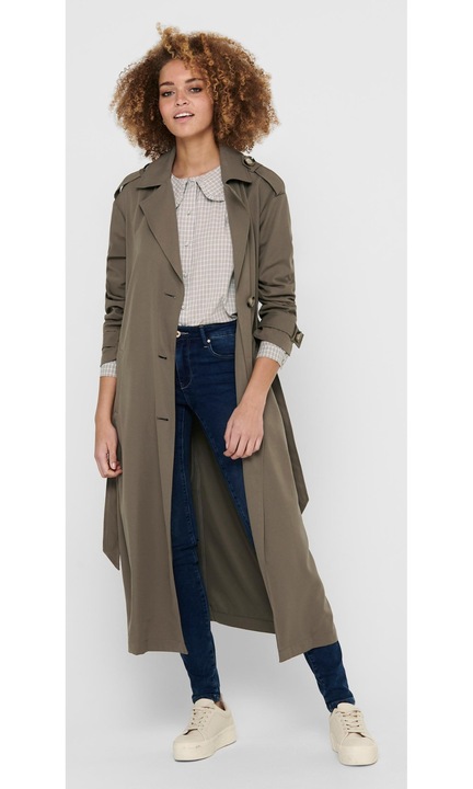 Дамско палто, Only, 4026, Полиестер, Κафе кафяво