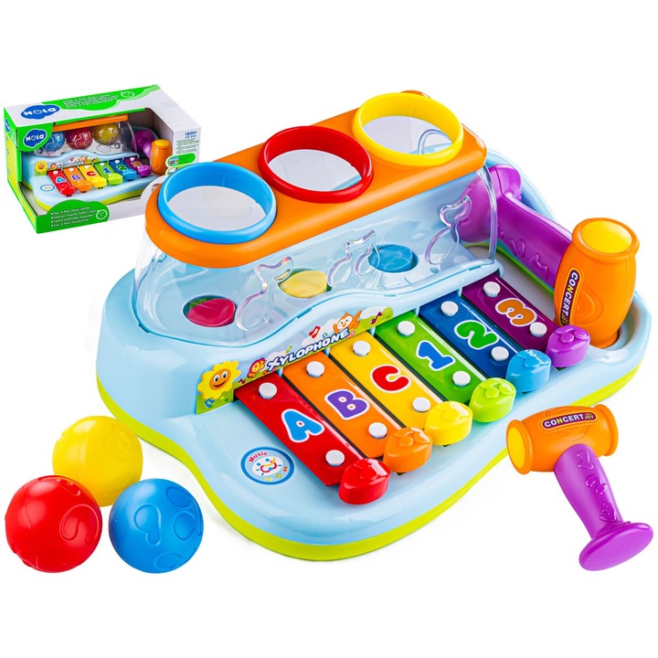 Hola Toy hangszerkészlet, többfunkciós, többszínű, 27,5x18,5x12,5 cm