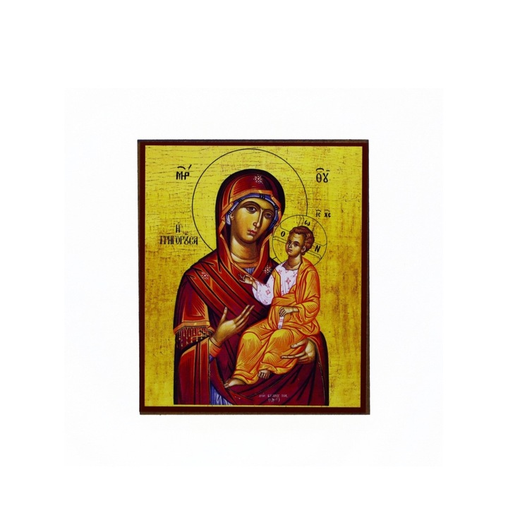 Istenanya a Gyermekkel ikonja fából, 19 × 14 cm