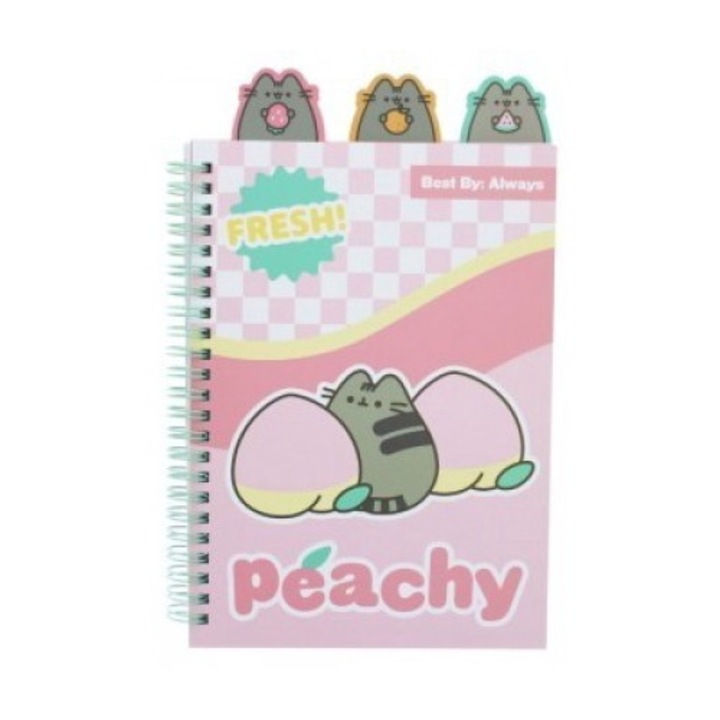 Caiet de notite copii A5, Blueprint Pusheen FRUITS, 3 compartimente, multicolor, 21.5x15cm