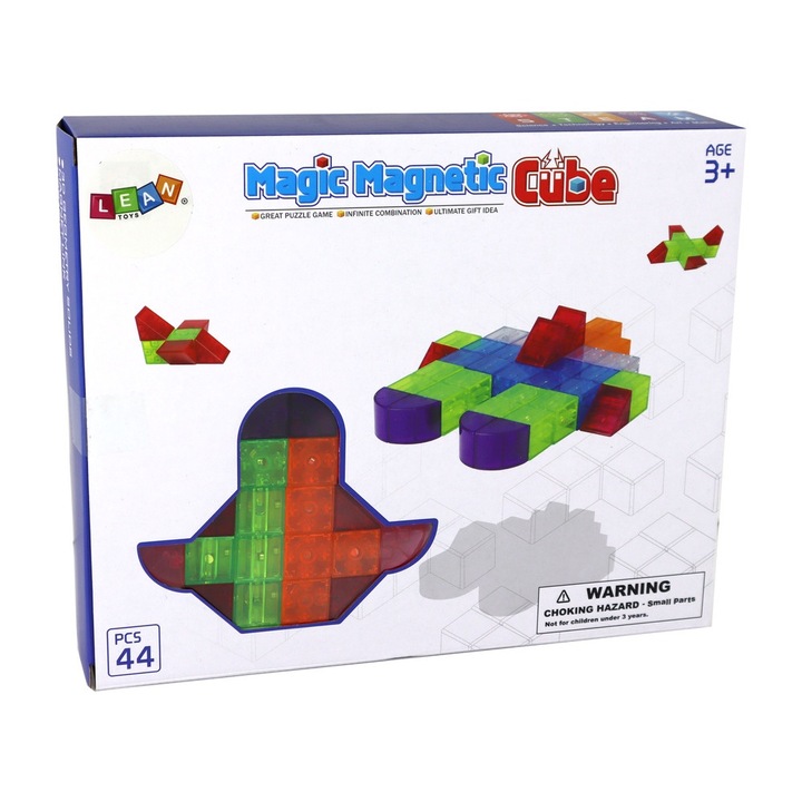 Конструктор, LEAN TOYS, 44 части, многоцветен, 3 години, 27x22x6см