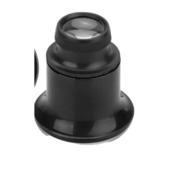 Комплект 4 лупи за часовници QttvbTna, увеличение 5X, 10X, 15X, 20X, преносими, черни