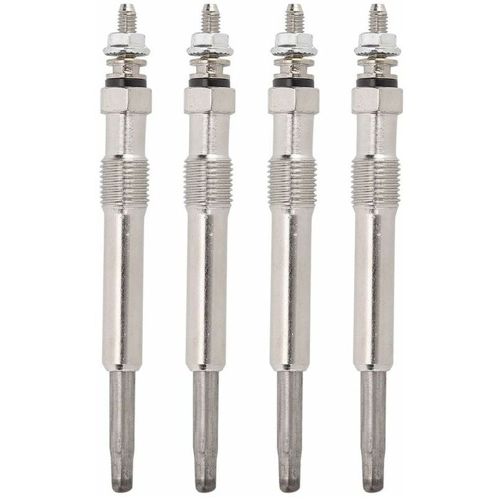 Set 4 bujii incandescente QttvbTna, compatibile Opel Arena, Renault Clio, Kangoo, Trafic, Vauxhall Arena , Argintiu