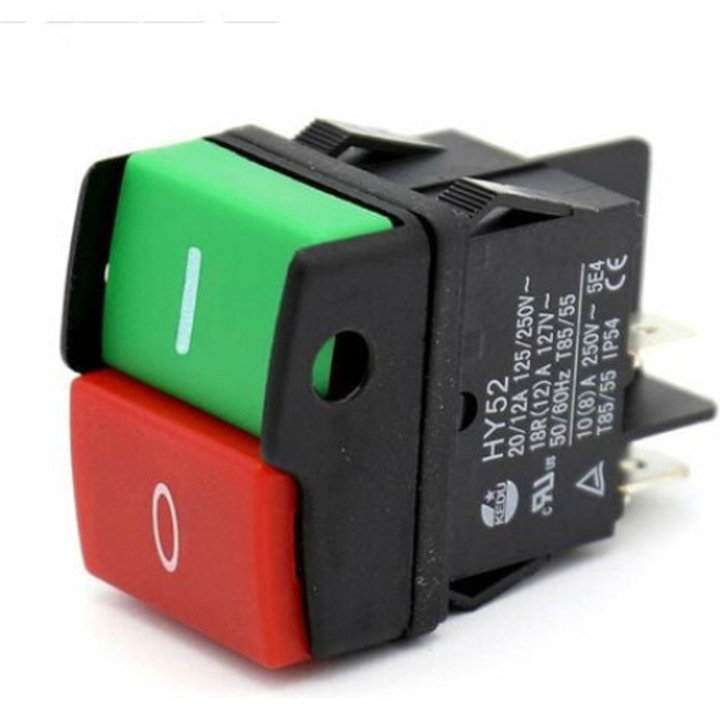 I/O biztonsági kapcsoló, QttvbTna, HY52, műanyag, 20/12A, többszínű