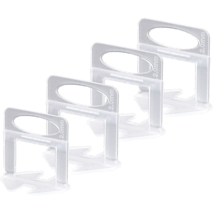 200 db-os klipszkészlet csempék kiegyenlítéséhez, QttvbTna, 2mm, PVC, nagy hatékonyság