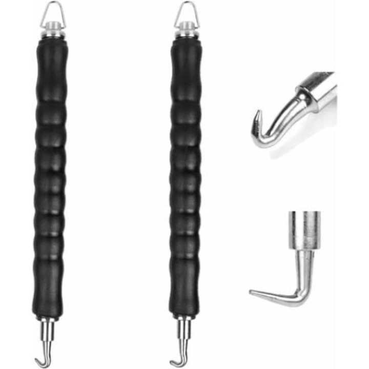 Set 2 masini de legat armaturi, QttvbTna, carlige indreptate si indoite, 30cm