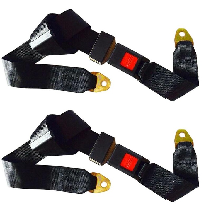 2 db QttvbTna autós öv készlet, 2 pontban állítható, fekete, 35-53 hüvelyk