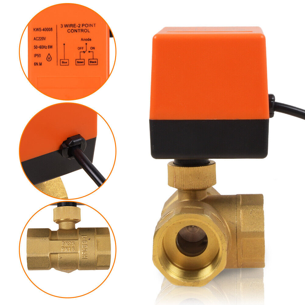 Robinet sferic motorizat 3 cai DN20, 220V - eMAG.ro
