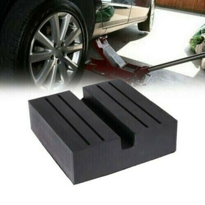 Комплект от 4 гумени блока за крик за кола, Enforose, 75x75x25мм, защита, абсорбция на удари