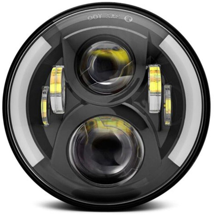 Faruri LED pentru motociclete, 12V, 7 inch, set, lumina puternica, rezistent la apa, socuri si coroziune