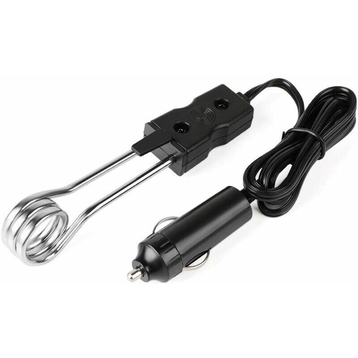 Incalzitor apa, QttvbTna, Pentru masina, 12V, 120W, 12.5 cm, Argintiu