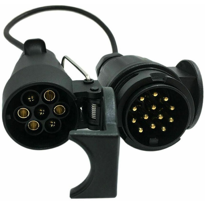 Adapter 7-13 tűs pótkocsikhoz, Tirol, kábel 42cm, fekete szín