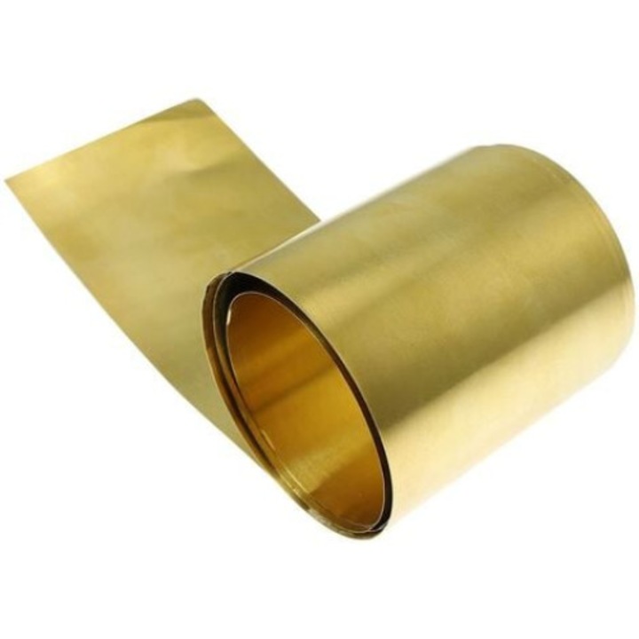 QttvbTna месингова ламарина, ролка 0.1x50x1000mm