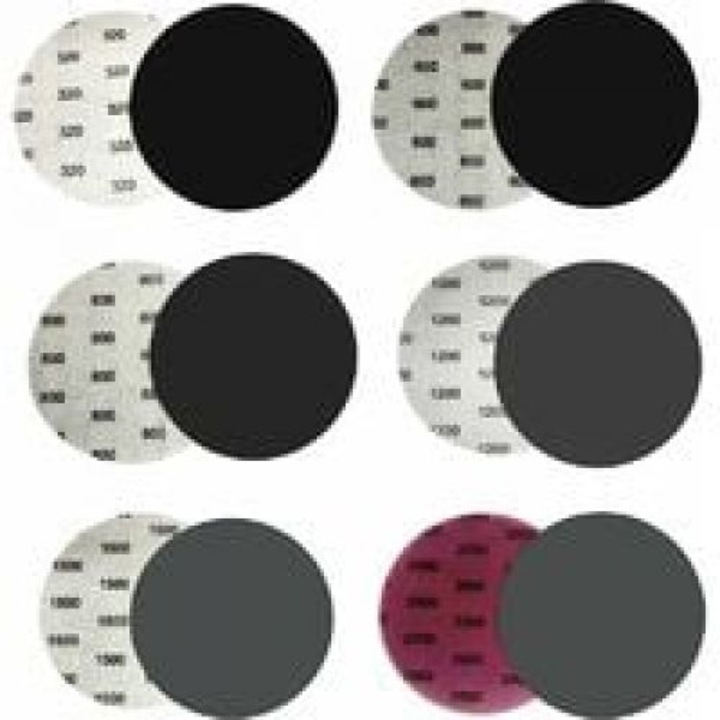 Комплект 30 мокро/сухо шкурка QttvbTna, зърненост 320/600/800/1200/1500/2000, 125мм, многоцветна