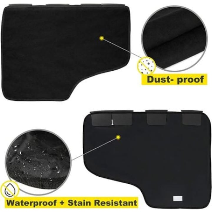 Комплект от 2 защитни покривала за врати на кола, QttvbTna, водоустойчиви, лесни за инсталиране, черни, 56x71 см