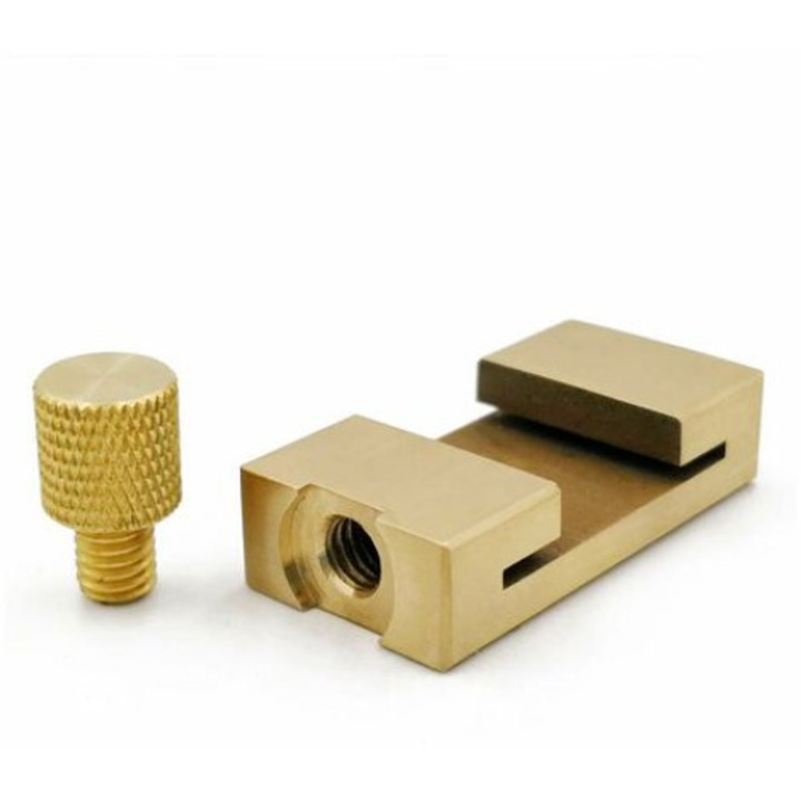 Стопер за линийка, QttvbTna, брава от месинг/стомана, 20 x 10 x 40 mm