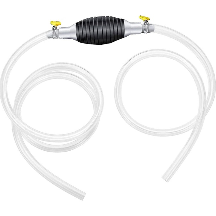 Set pompare combustibil QttvbTna, manual, PVC, cu supapa control, 15mmx2m, multicolor