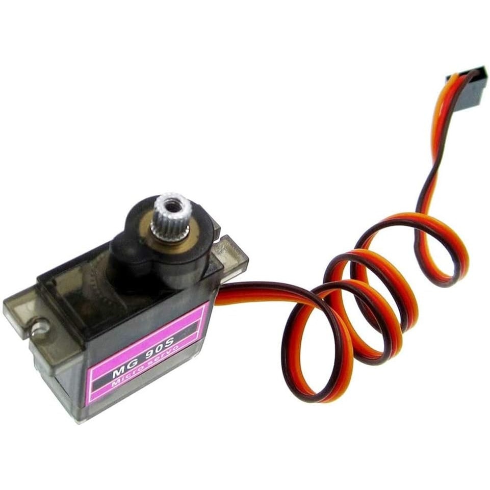 Set 3 motoare micro servo MG90S, QttvbTna, aluminiu si angrenaje