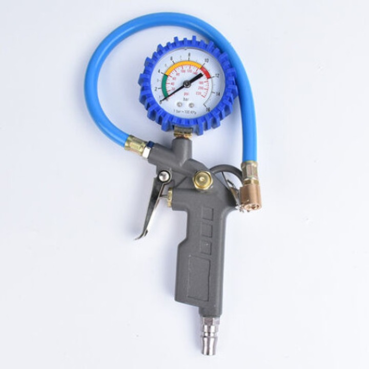 Gumiabroncs nyomásmérő, QttvbTna, cink ötvözet, 7x5x3cm