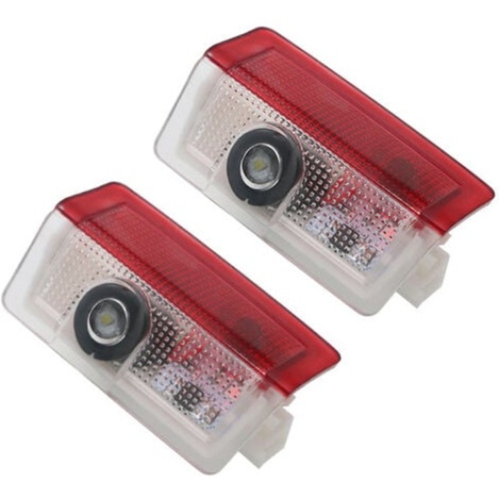 QttvbTna, Комплект от 2 LED проектора за врати на кола, съвместим Mercedes Benz Class A/B/C/E/GL/GLA/GLC/GLE/GLS, 6500K