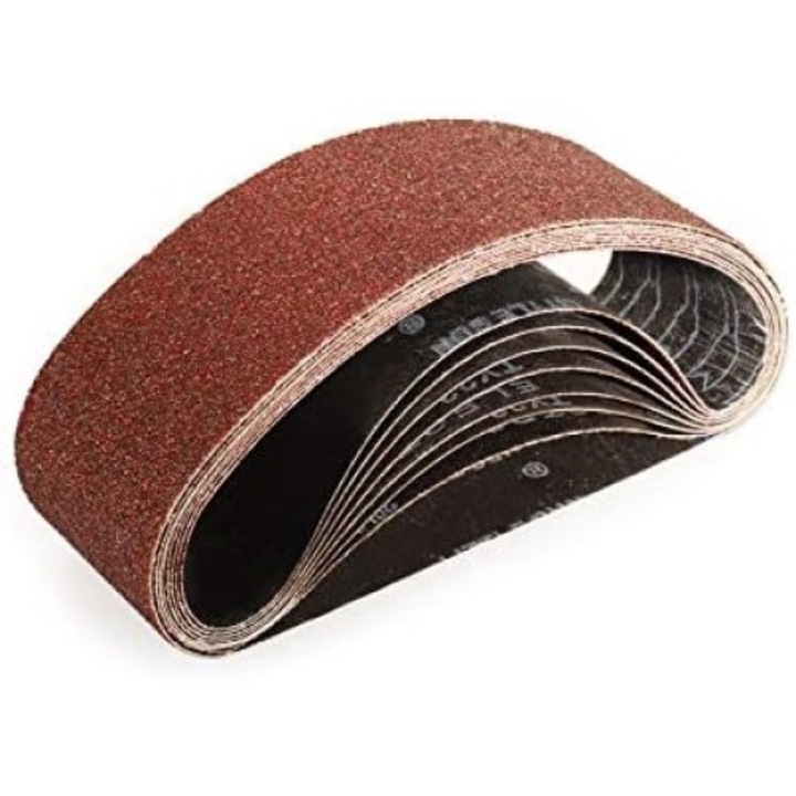 Комплект от 8 шлифовъчни ленти, QttvbTna, 75x533 mm, 40 песъчинки