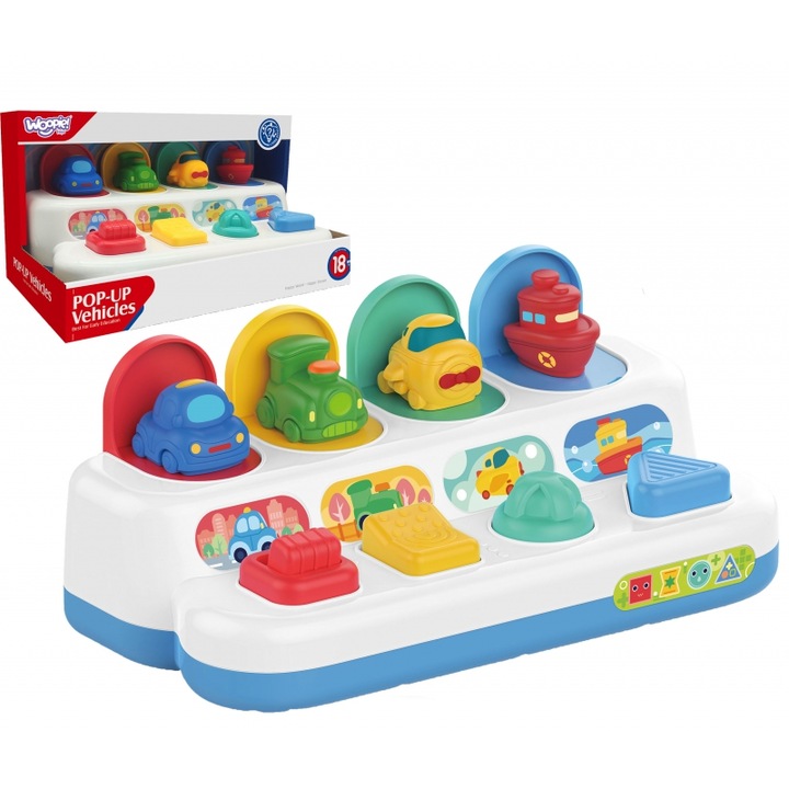 Jucarie interactiva Woopie, Educationala, Pop-Up, de la 18 luni, plastic
