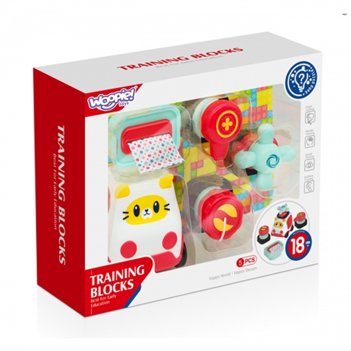 Set jucarie educativa, Woopie, Lemn, Multicolor