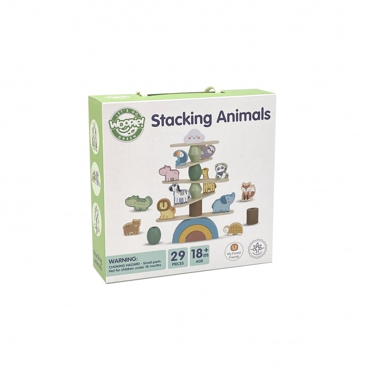 Puzzle, Whoopie, Fa, 29 Darab, Állatok, Többszínű