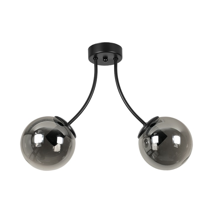 Полилей Lightstyle Рио, 2хЕ27, Черен/Сив