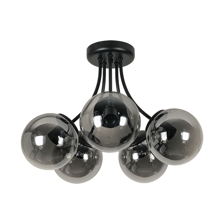 Полилей Lightstyle Рио, 5хЕ27, Черен/Сив