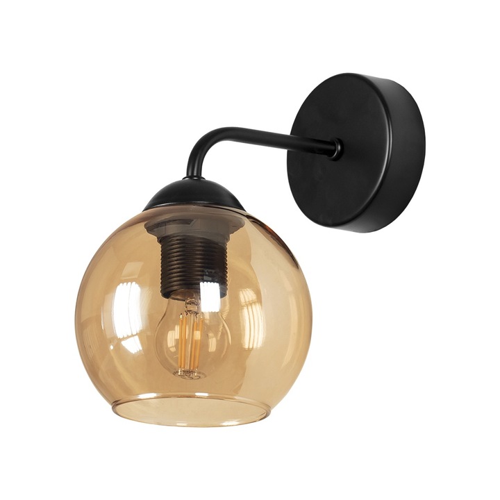 Fali lámpa Lightstyle Lago, 1xE27, Fekete/Réz