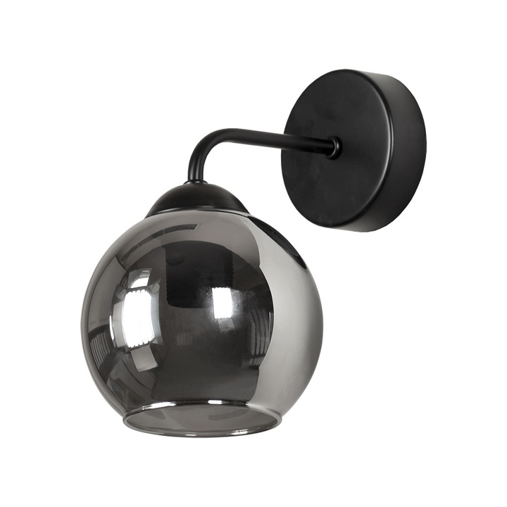 Аплик Lightstyle Лаго, 1хЕ27, Черен/Сив