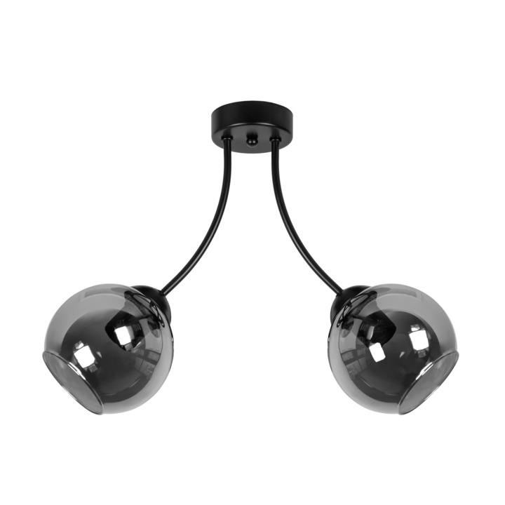 Candelabru, Lightstyle, Lago, 2xE27, Negru/Gri