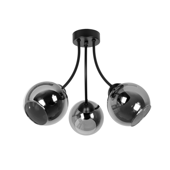 Candelabru, Lightstyle, Lago, 3xE27, Negru/Gri