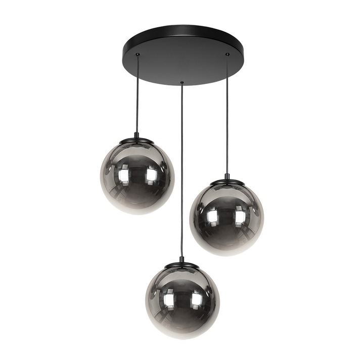 Пендел Lightstyle Сити, 3хЕ27, Черен/Сив