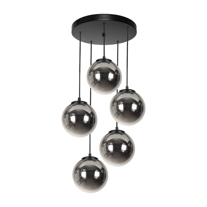 Пендел Lightstyle Сити, 5хЕ27, Черен/Сив
